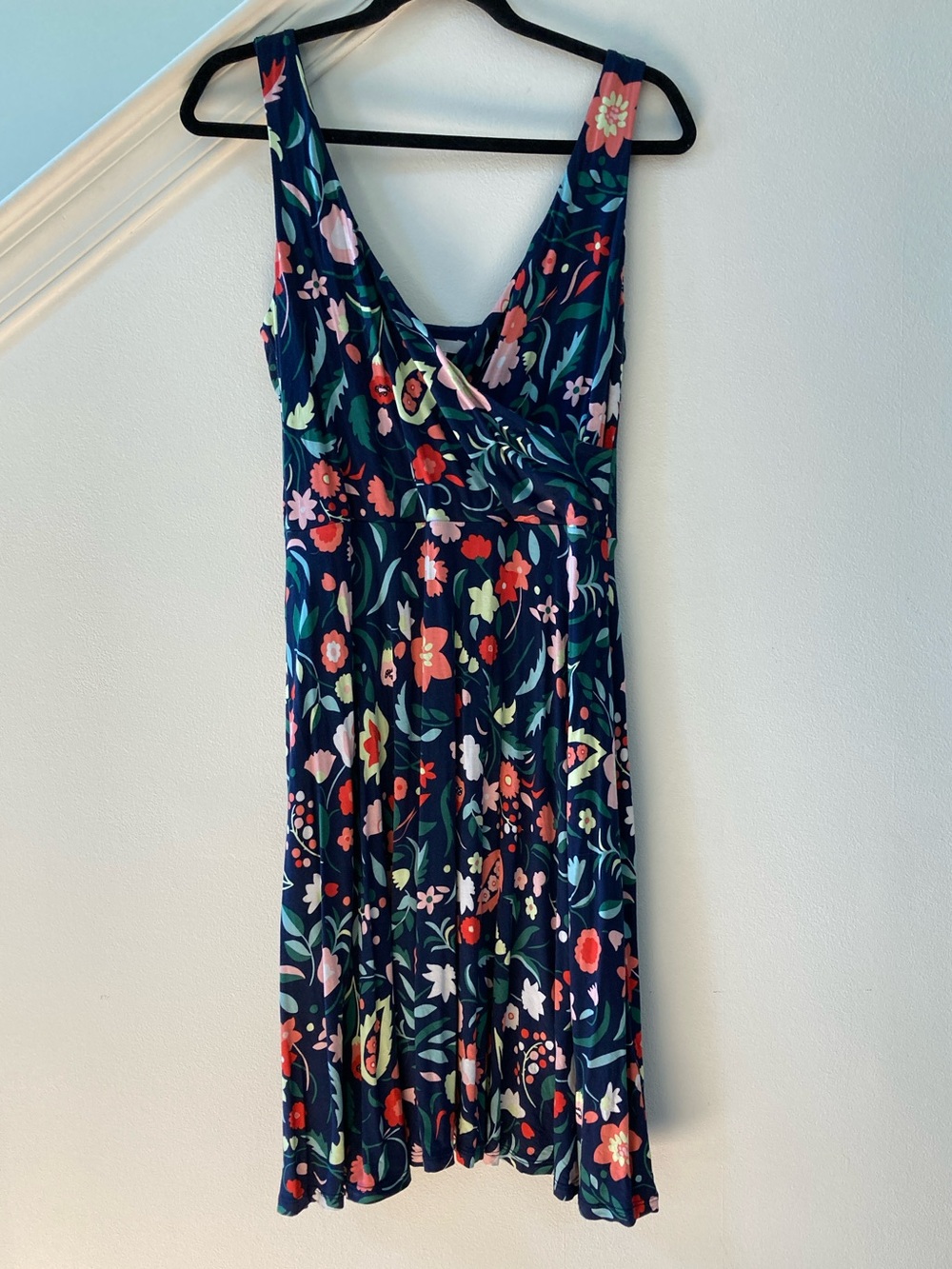 Boden Willa Jersey Navy Floral Dress